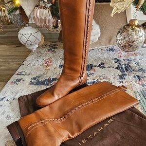Elie Tahari Tan Leather Boots